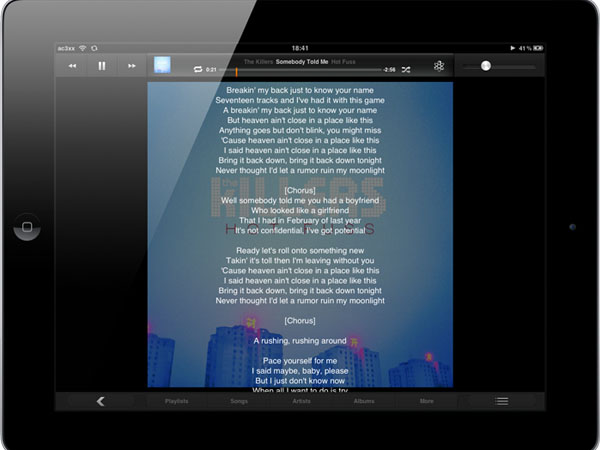 Lyricalizer is a tweak for iOS that fetches lyrics.